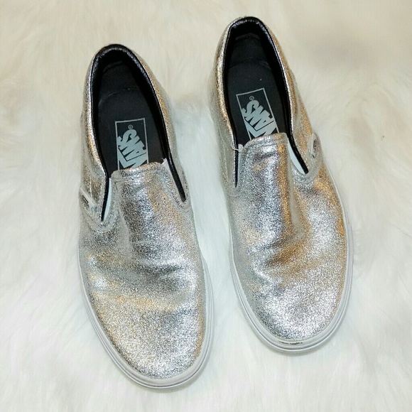 Vans Shoes - Vans | Sparkly Metallic Slide-on Shoes SZ 7